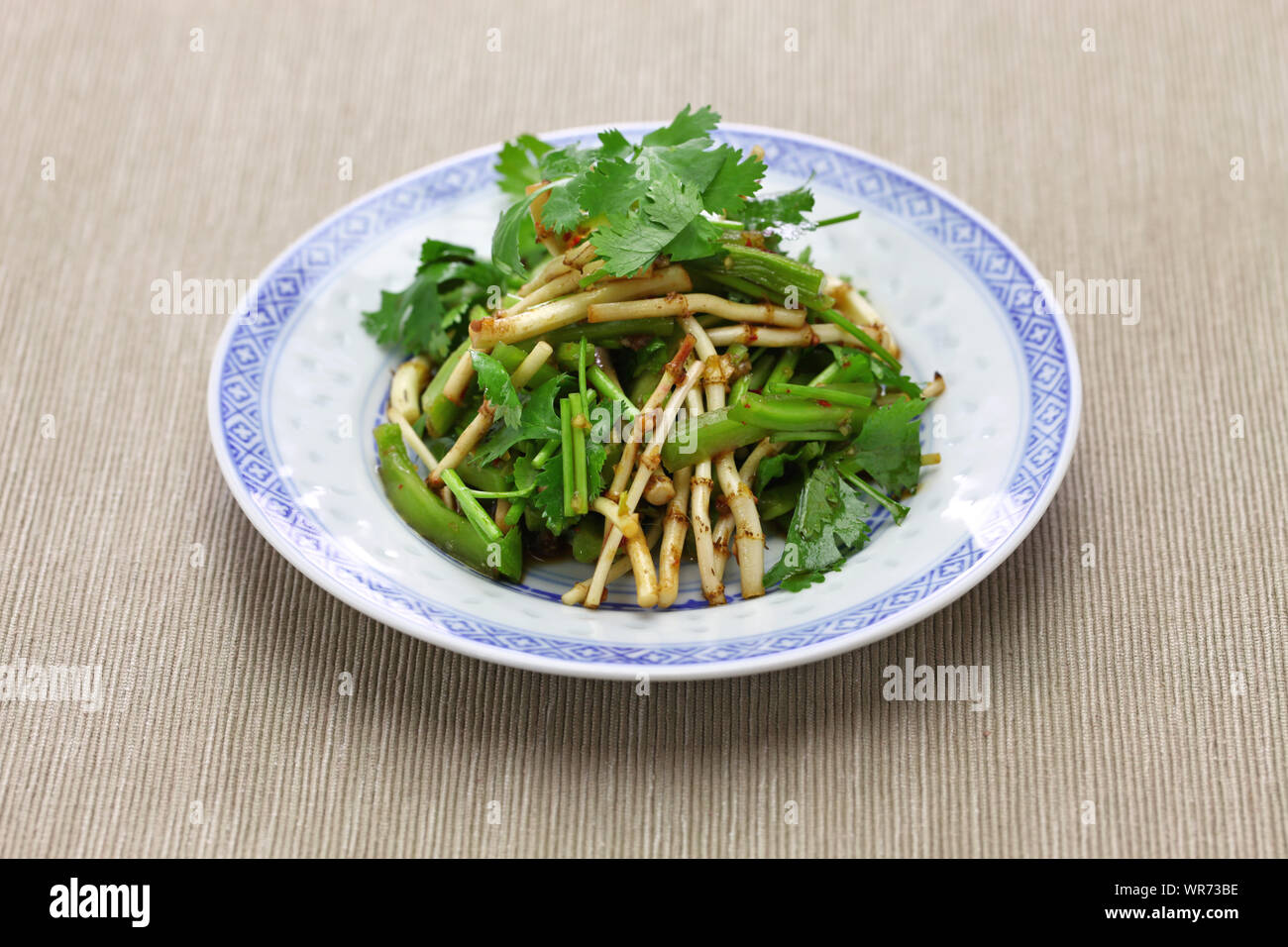 Chinesische Zhe 'ergen Salat, Fisch mint root-Salat, guizhou Küche Stockfoto