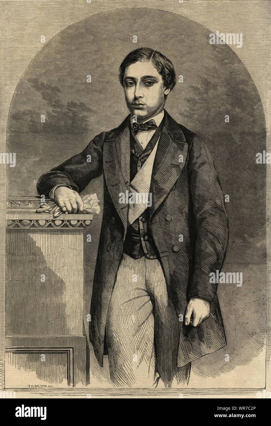 Seine Königliche Hoheit der Prinz von Wales (später König Edward VII.). Porträts. Royalty 1860 Stockfoto