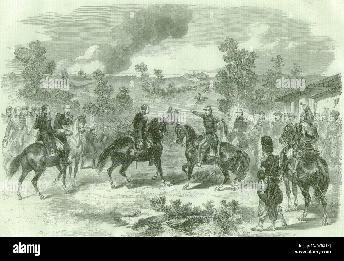 2. Italienische Unabhängigkeitskrieg. Allgemeine Vinoy Kaiser Napoleon Magenta. Italien 1859 Stockfoto