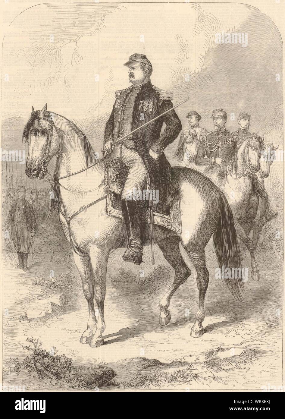 Allgemeine Vinoy Commander 2. Division des 4. Korps der französischen Armee in Italien 1859 Stockfoto