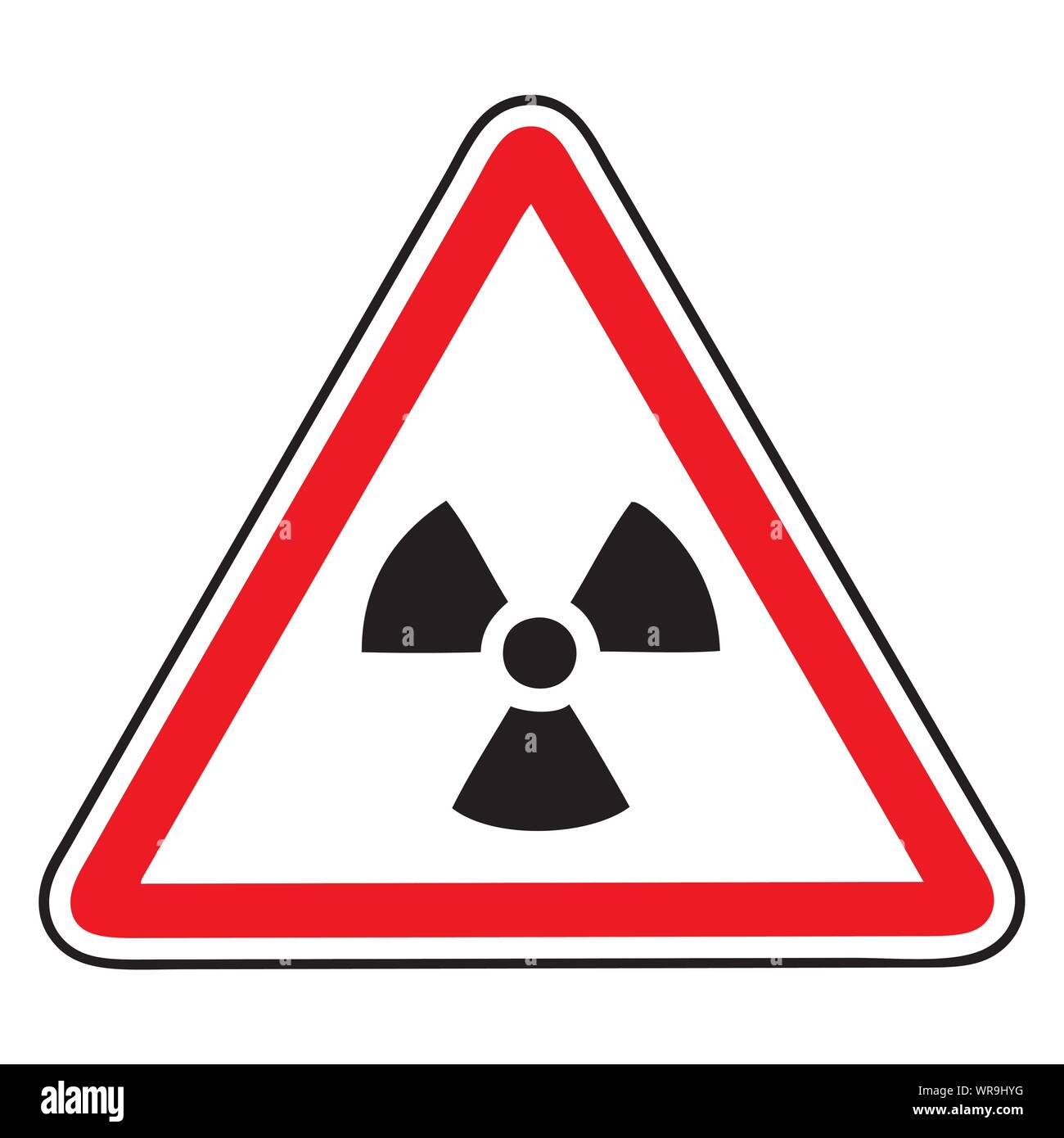 Schild für radioaktive Strahlung Stock Vektor