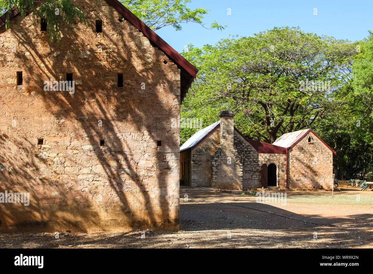 Historische homestead Gebäude in Katherine, Northern Territory, Australien Stockfoto