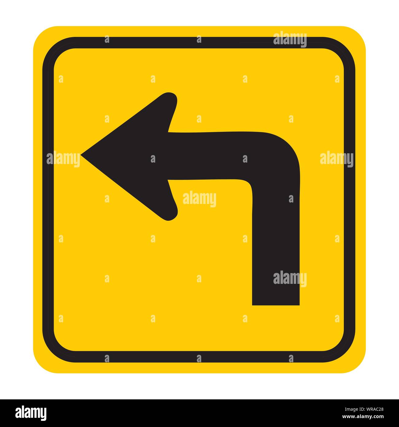 Biegen Sie nach rechts nach links Schild Vektor Stock Vektor