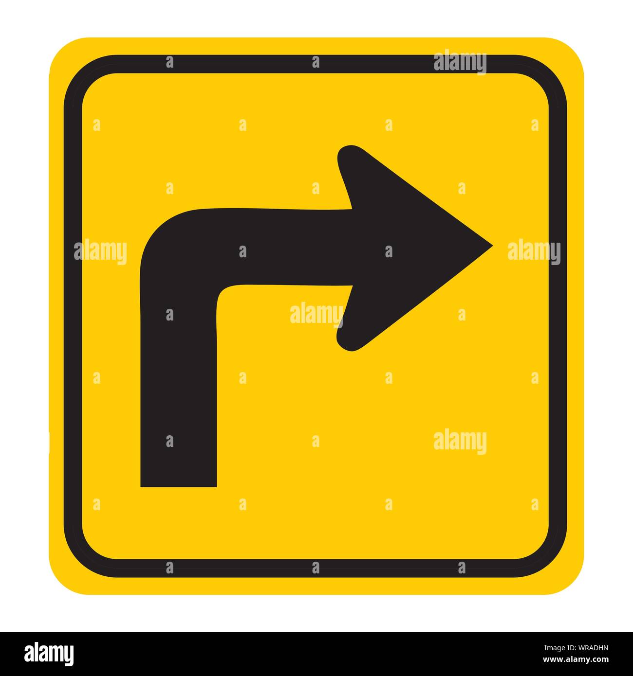 Biegen Sie nach rechts nach links Schild Vektor Stock Vektor