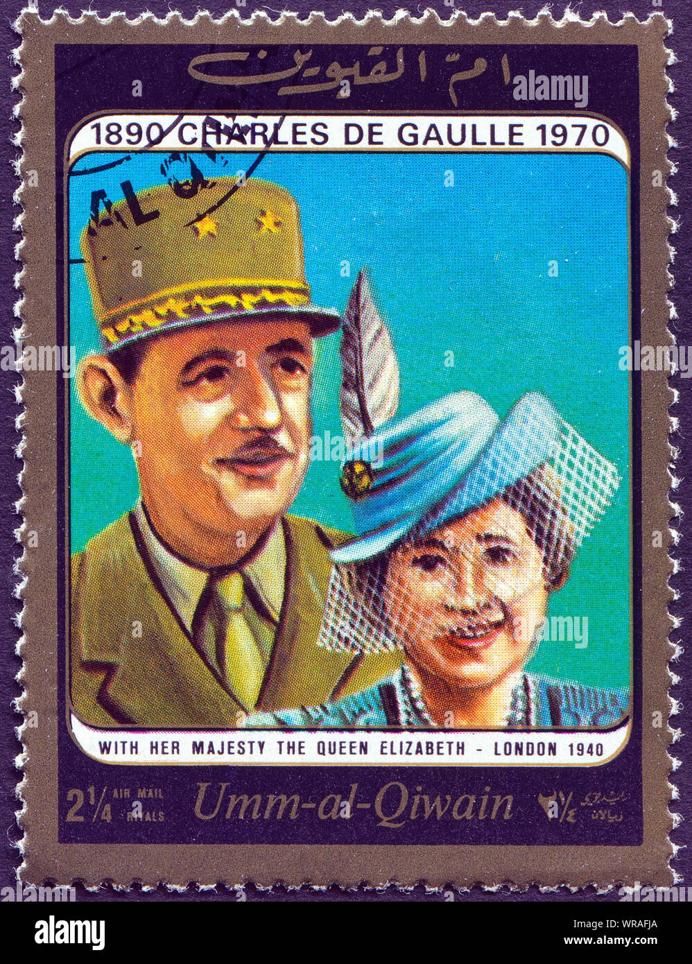 Königin Elizabeth II und Charles de Gaulle Stockfoto