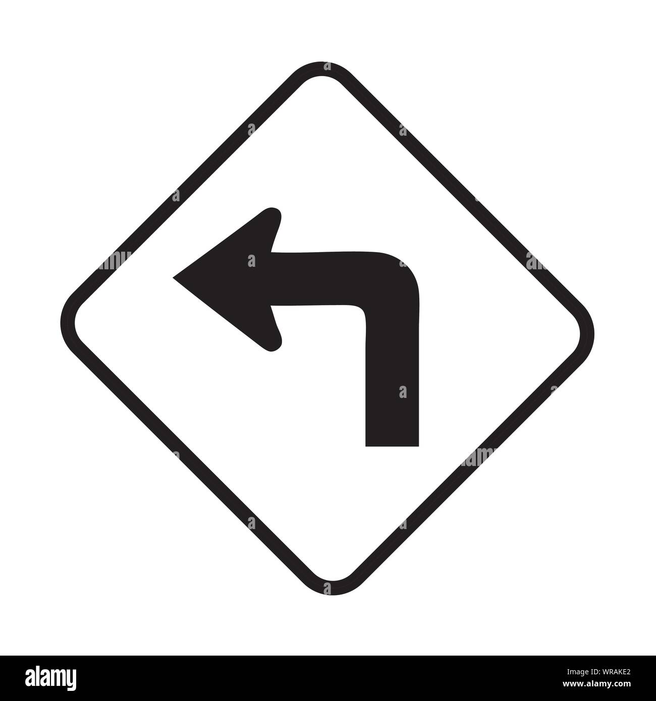 Biegen Sie nach rechts nach links Schild Vektor Stock Vektor