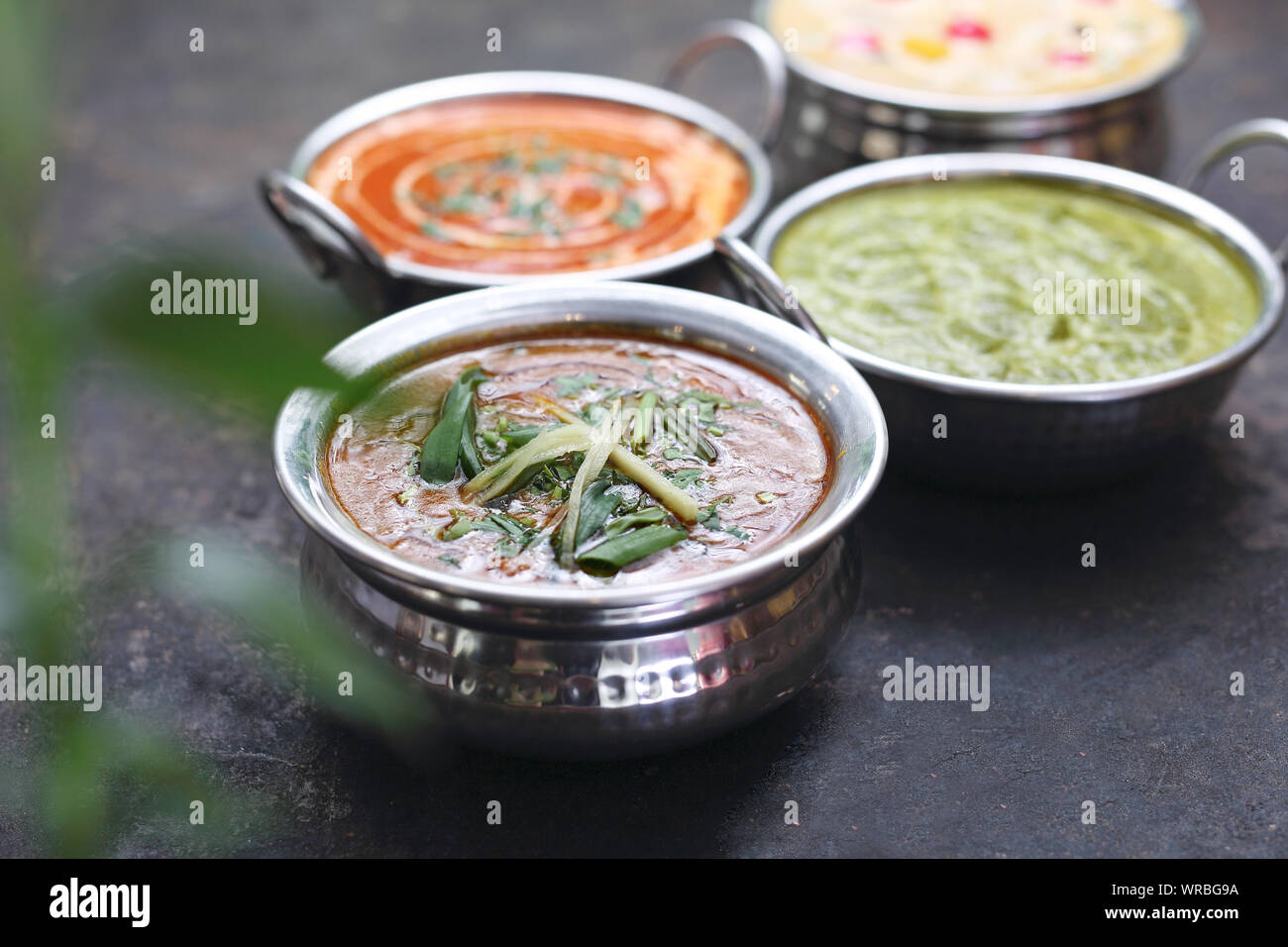 Traditionelle indische Küche. Indische Suppe. Traditionelle indische Gerichte. Stockfoto