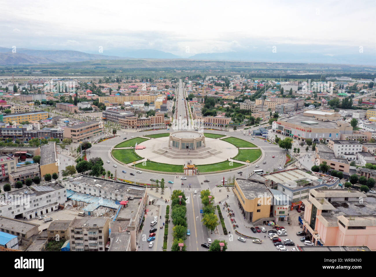 Ein stadtbild von Tekes County, auch bekannt als das Bagua Stadt oder