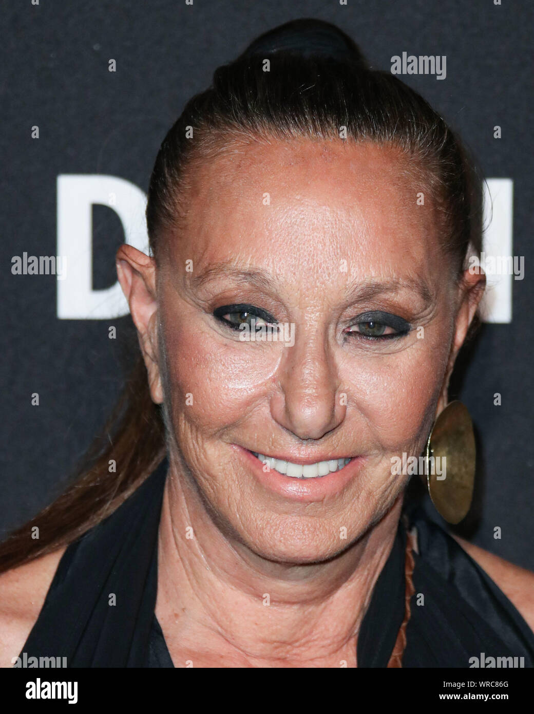 BROOKLYN, NEW YORK CITY, NEW YORK, USA - SEPTEMBER 09: Donna Karan DKNY kommt am 30. Geburtstag Party Feier in St. Ann's Warehouse auf September 9, 2019 in Brooklyn, New York City, New York, United States. (Foto von Xavier Collin/Image Press Agency) Quelle: Bild Presse Agentur/Alamy leben Nachrichten Stockfoto