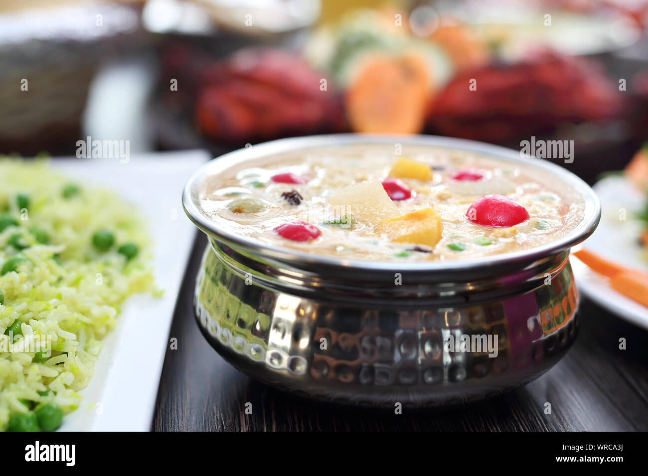 Traditionelle indische Küche. Traditionelle indische Gerichte. Orientalische Küche Stockfoto