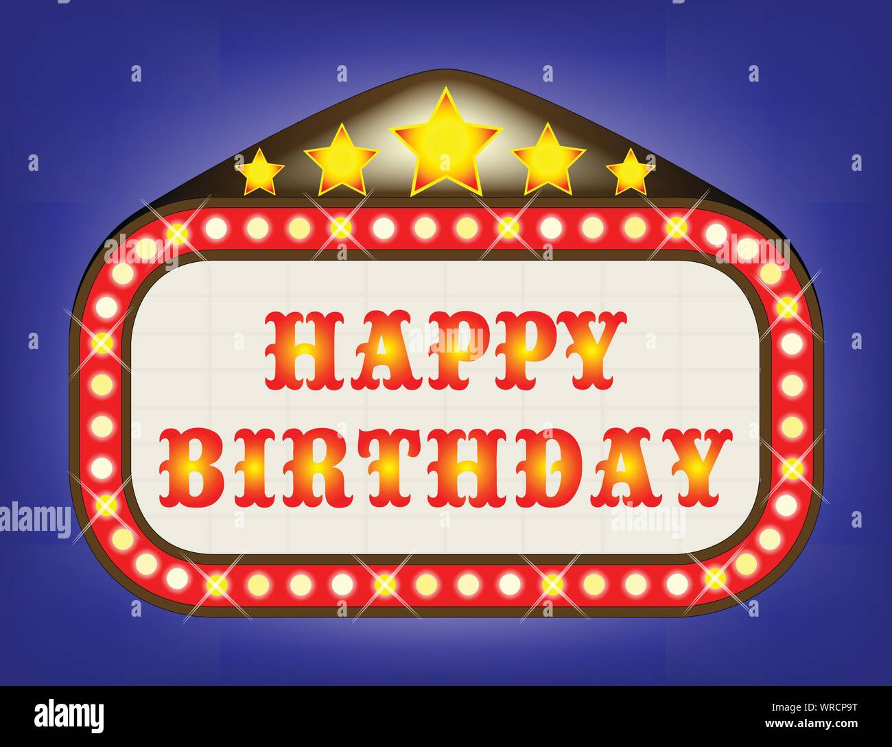 Happy Birthday Theater Oder Theater Festzelt Stock Vektorgrafik Alamy