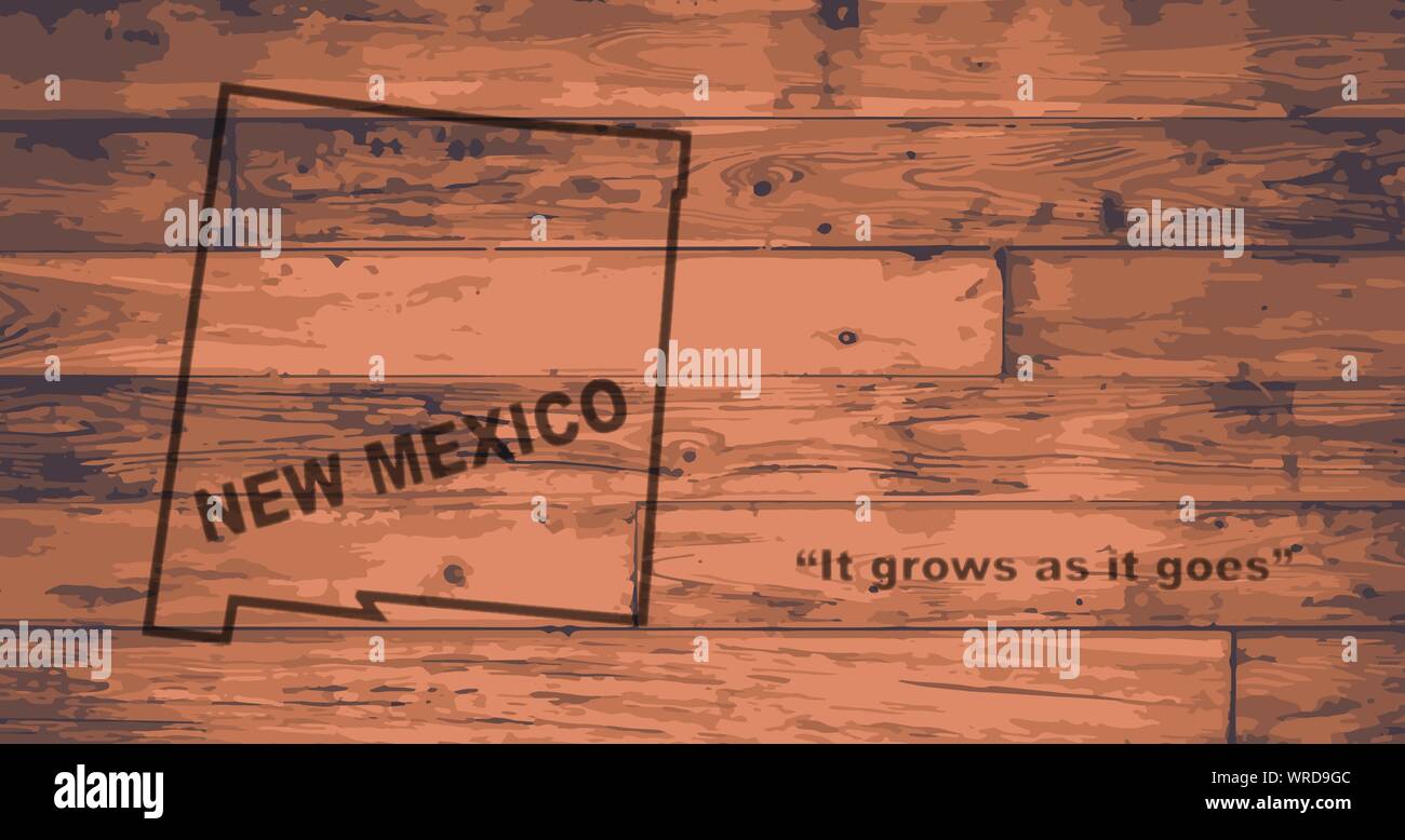New Mexico Karte Marke Stock Vektor