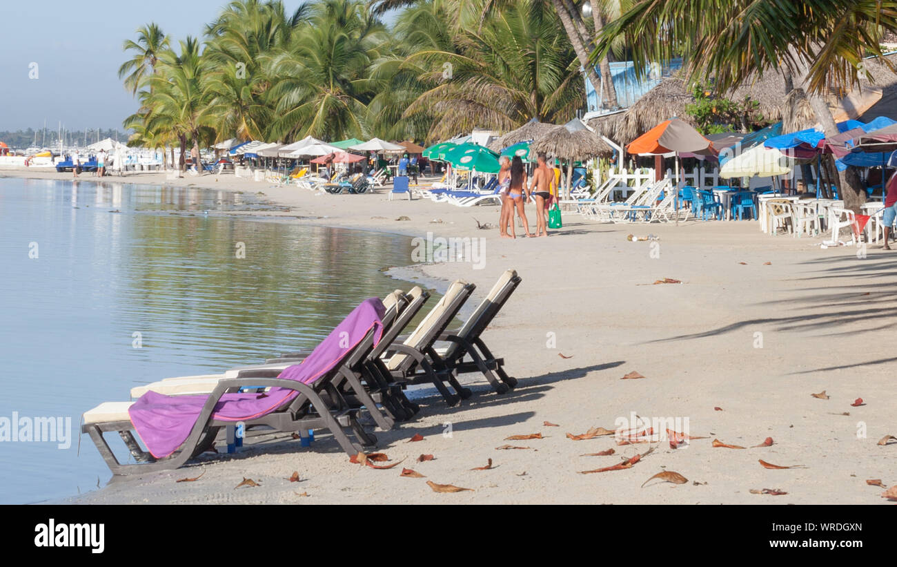 Entspannte Strand in Boca Chica Stockfoto