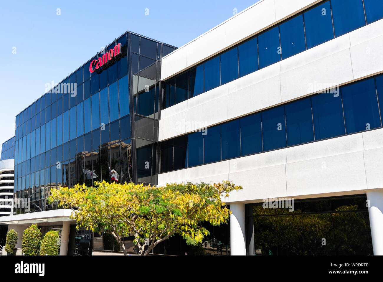 September 9, 2019 San Jose/CA/USA - Canon Lösungen Amerika (100%ige Tochtergesellschaft der Canon USA Inc.) Büros im Silicon Valley; Canon Inc. ist ein Stockfoto