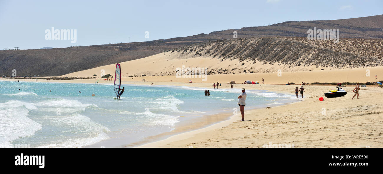 Playa de Sotavento de Jandia. Fuerteventura, Kanarische Inseln. Spanien Stockfoto
