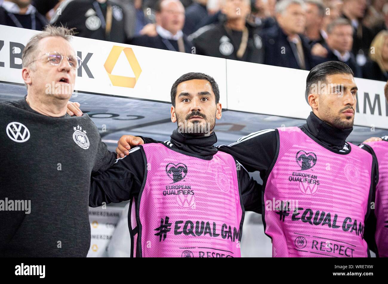 Emre kann (GER), Ilkay GUENDOGAN (Gvºndogan, GER), auf dem Prüfstand. Fussball Laenderspiel, EM-Qualifikation, Deutschland (GER) - Niederlande (NED) 2:4, am 06/09/2019 in Hamburg/Deutschland. € | Nutzung weltweit Stockfoto