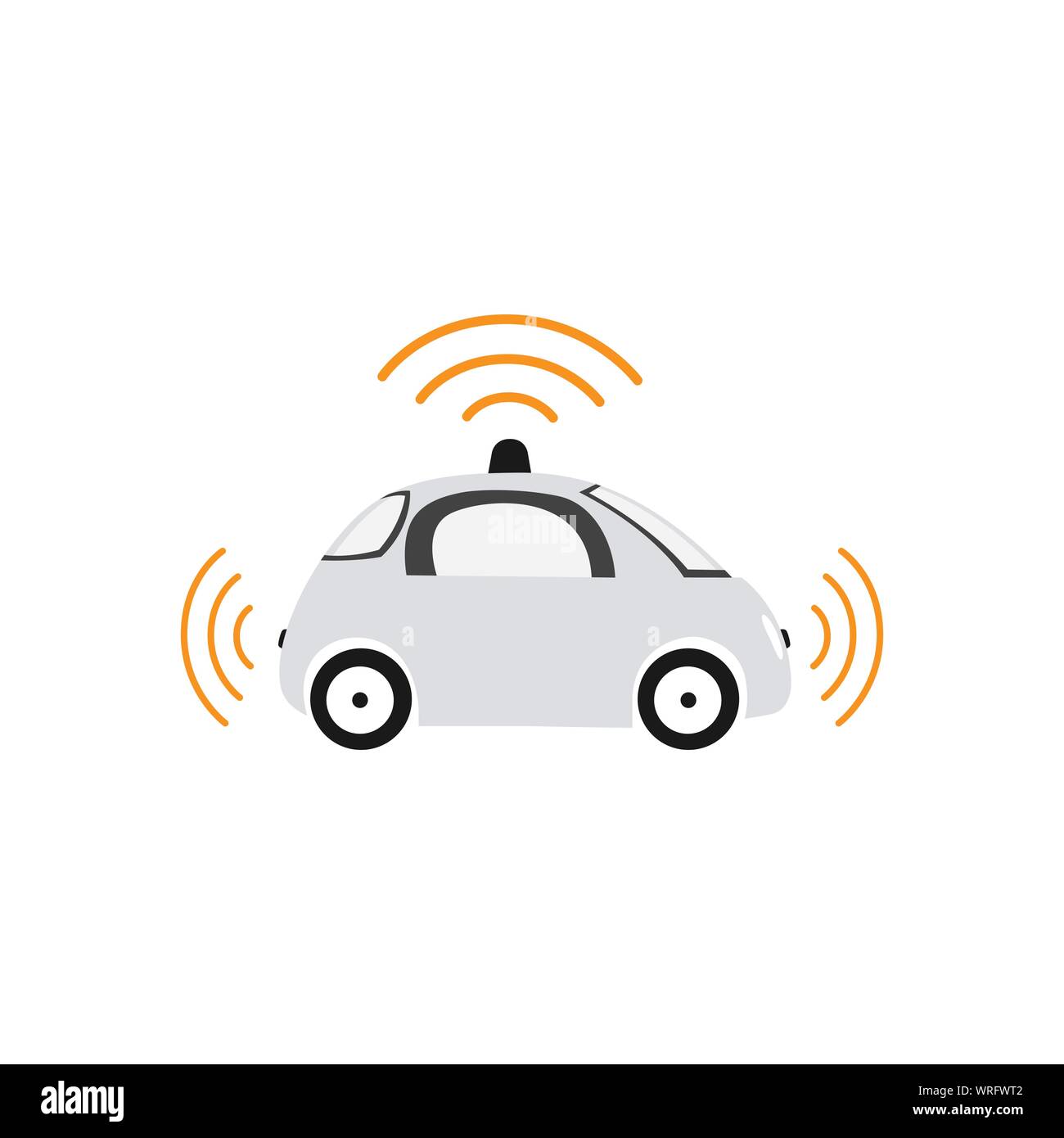 Autonome Infografik Selbstfahrer auto Vector Image Design Illustration Stock Vektor