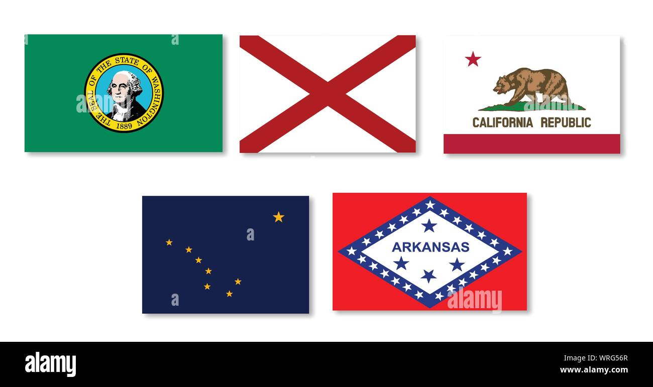 USA-Flagge-Sammlung Stock Vektor