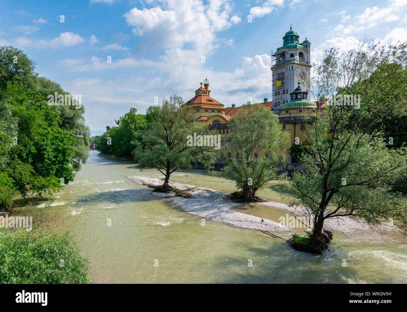 Isar in München (Bayern, Deutschland) Stockfoto
