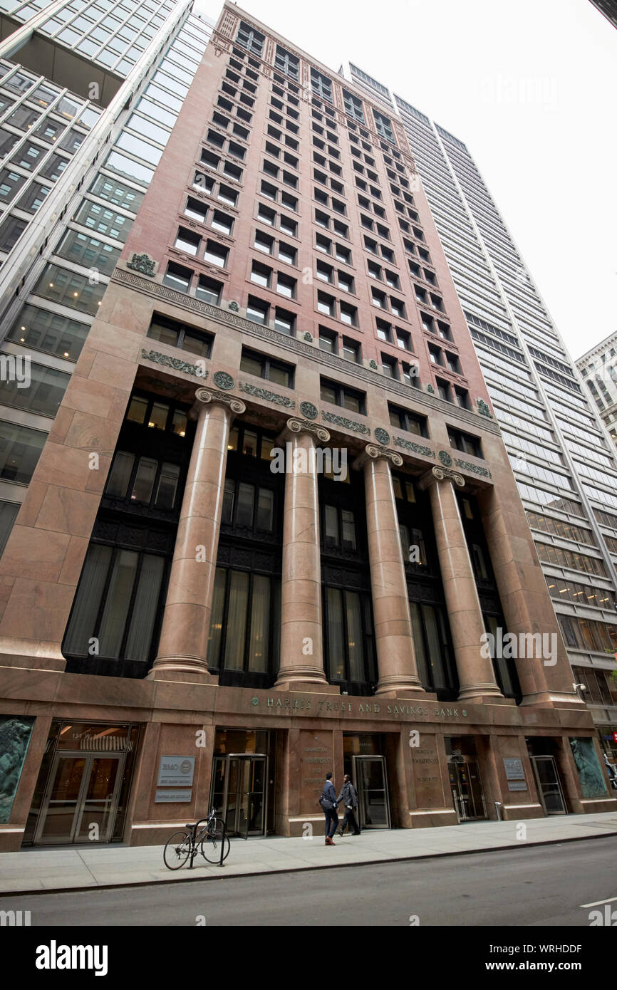 Harris Vertrauen und Sparkasse 119 West Monroe Street Chicago Illinois USA Stockfoto