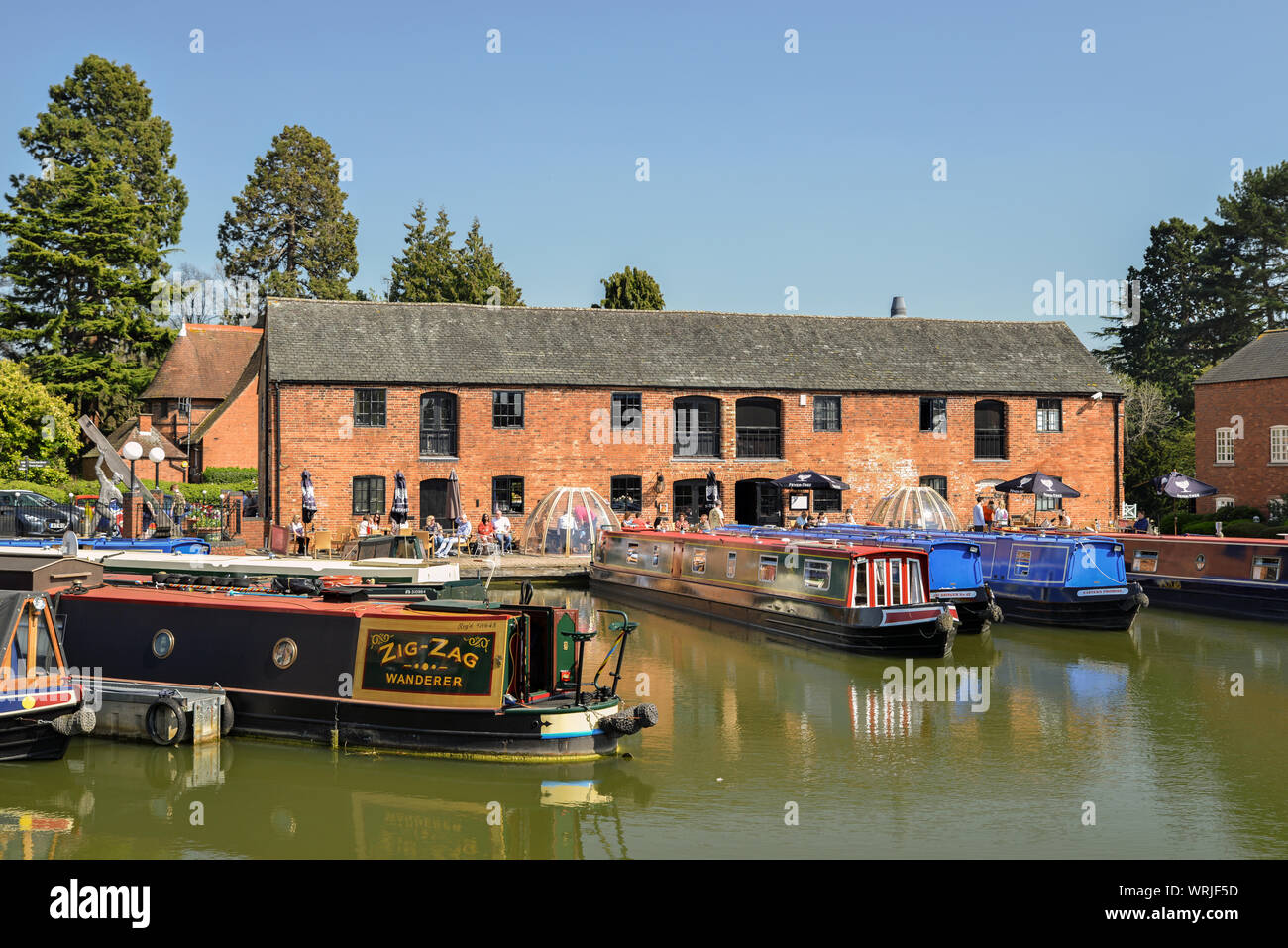 Die Waterfront in Market Harborough Leicestershire, Großbritannien. Stockfoto