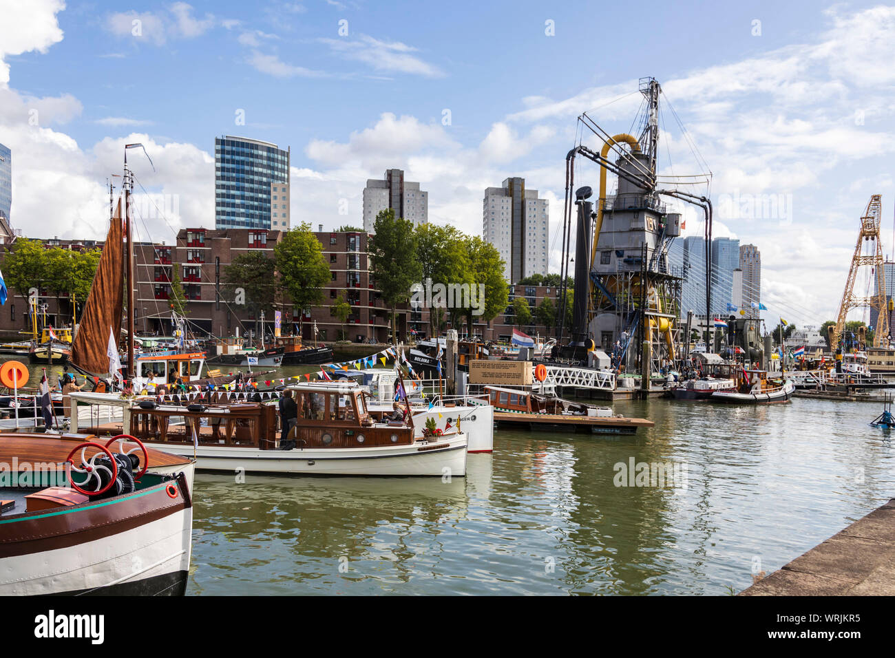 Leuvehaven Harbor während Wereld Haven Dagen, World Port Tage, Rotterdam, South Holland, Holland, Niederlande, Europa Stockfoto