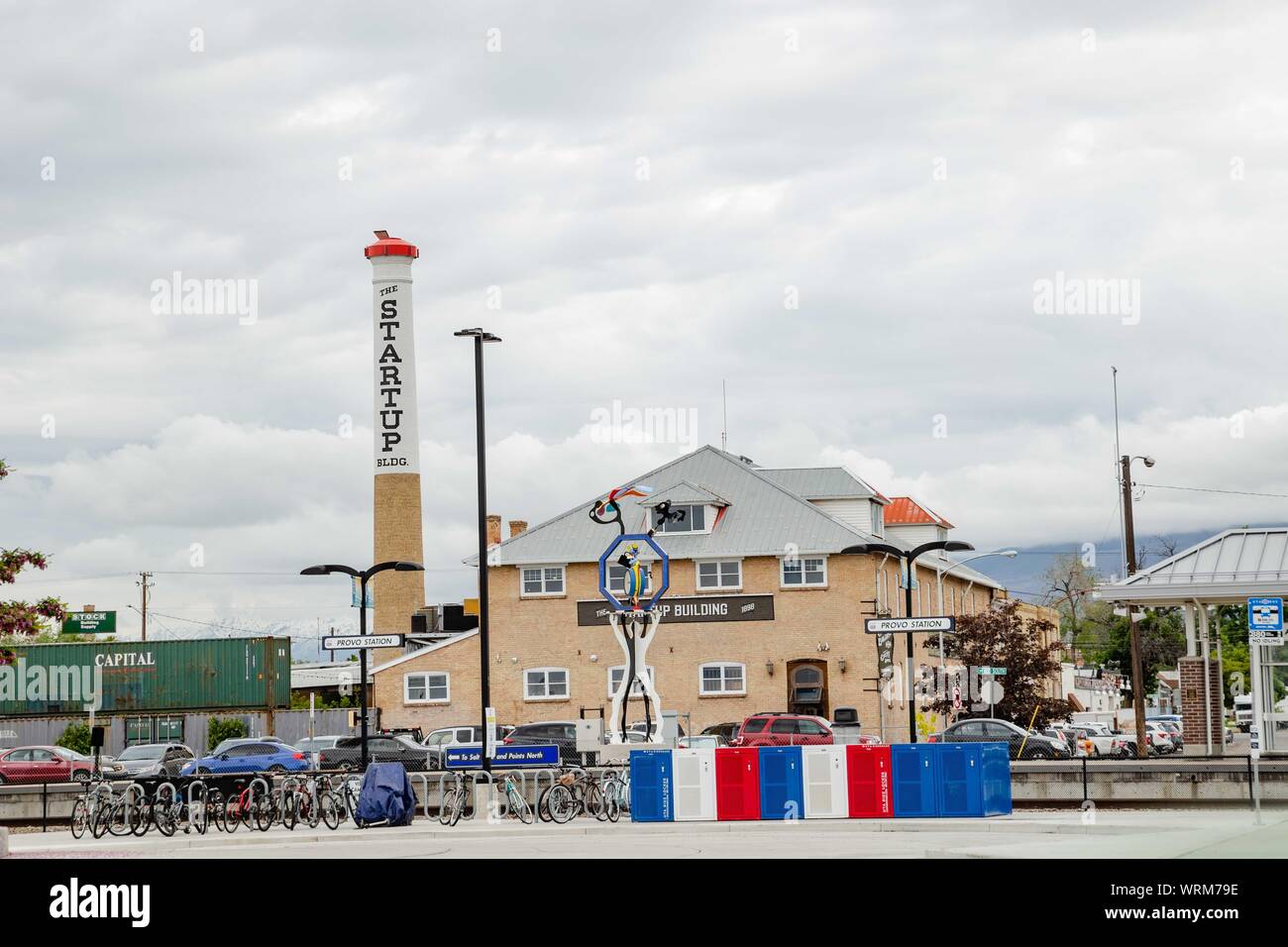 Landschaft schoß Der Startup-Gebäude Event Space in Provo, Utah Stockfoto
