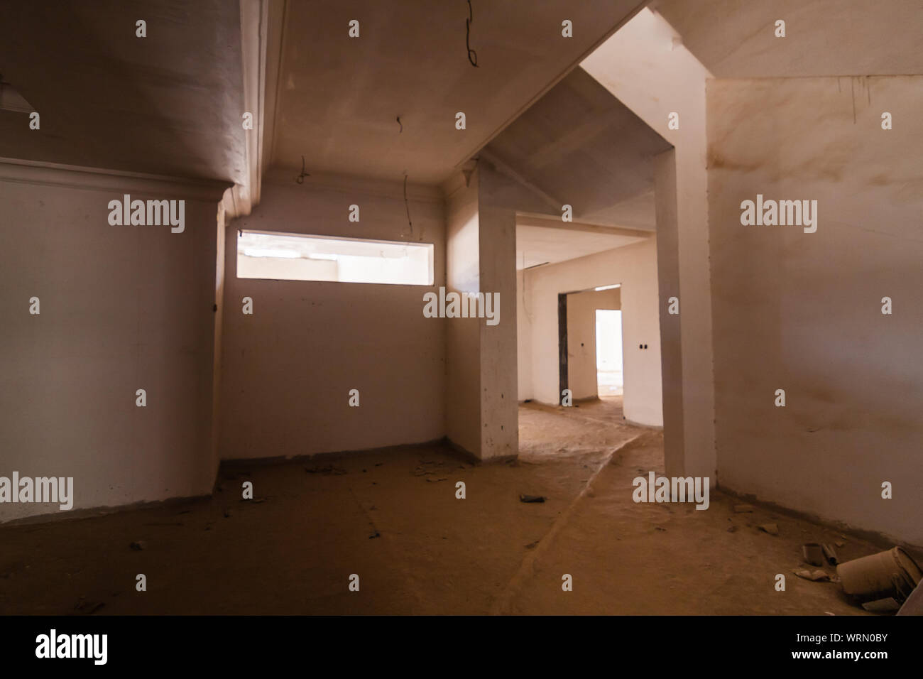 Der Innenraum des verlassenen Luxus Villa in Riad Stockfoto