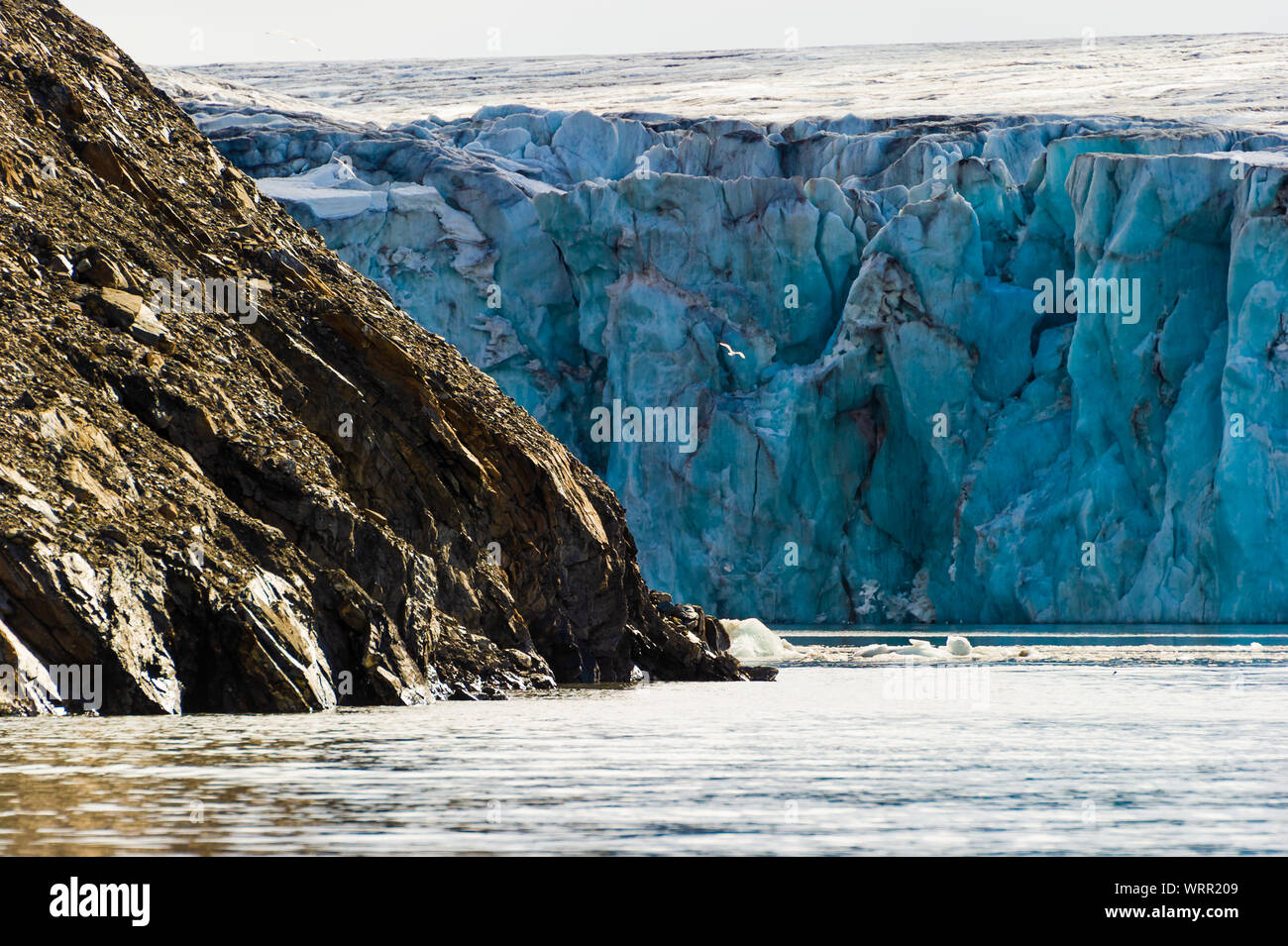 Das Ende der Gletscher in den Arktischen Ozean, Hornsund, Norwegen Stockfoto