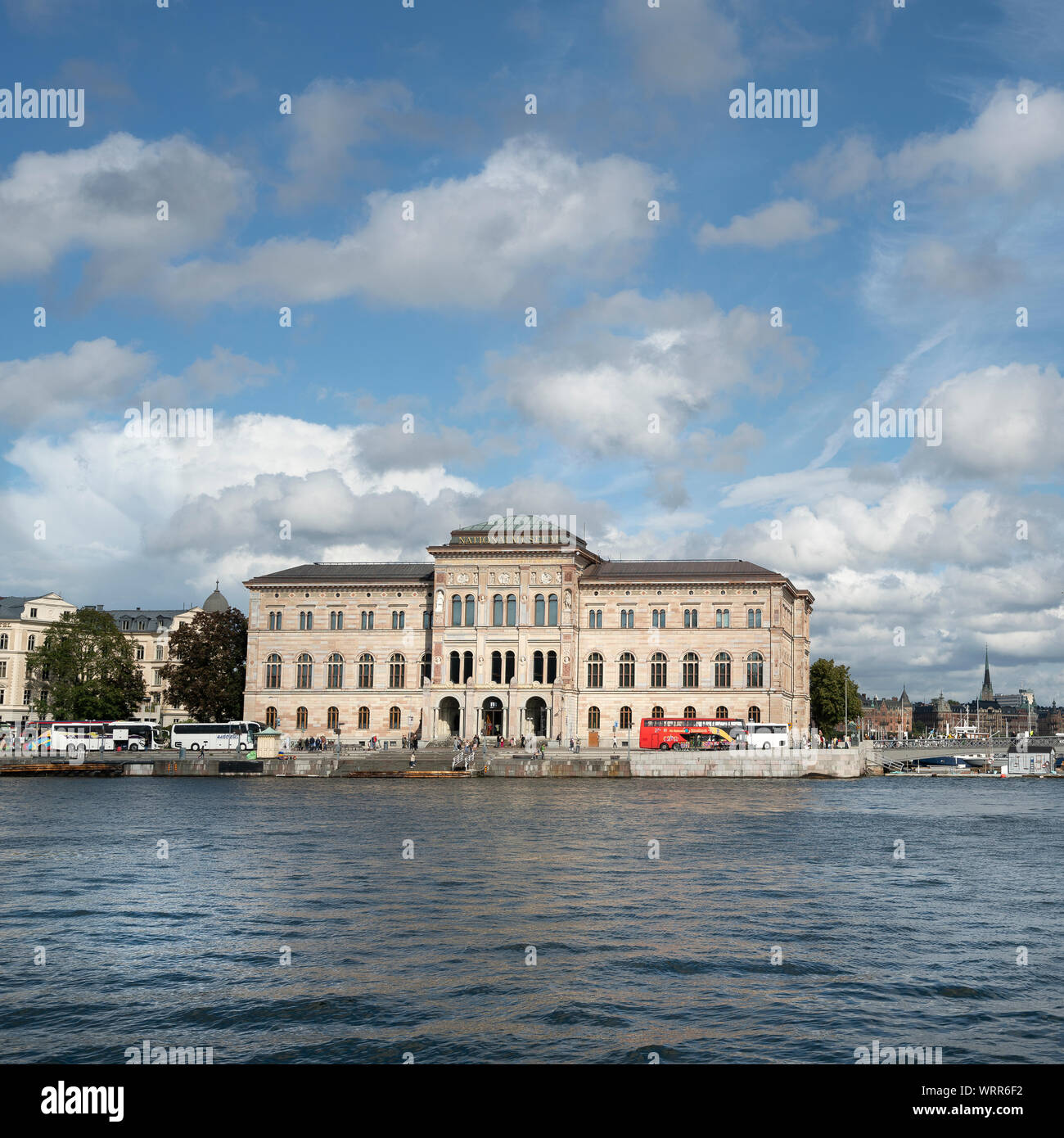 Stockholm, Schweden. September 2019. Ein Blick auf die Fassade des Nationalen Museums Stockfoto