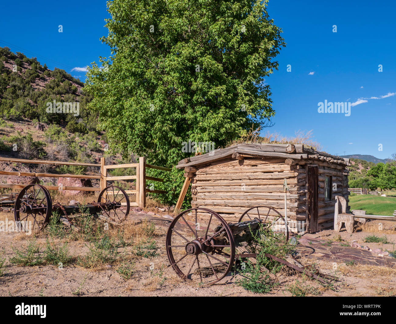 Hühnerstall, John jarvie Historisches Anwesen, Braun Park, Utah. Stockfoto