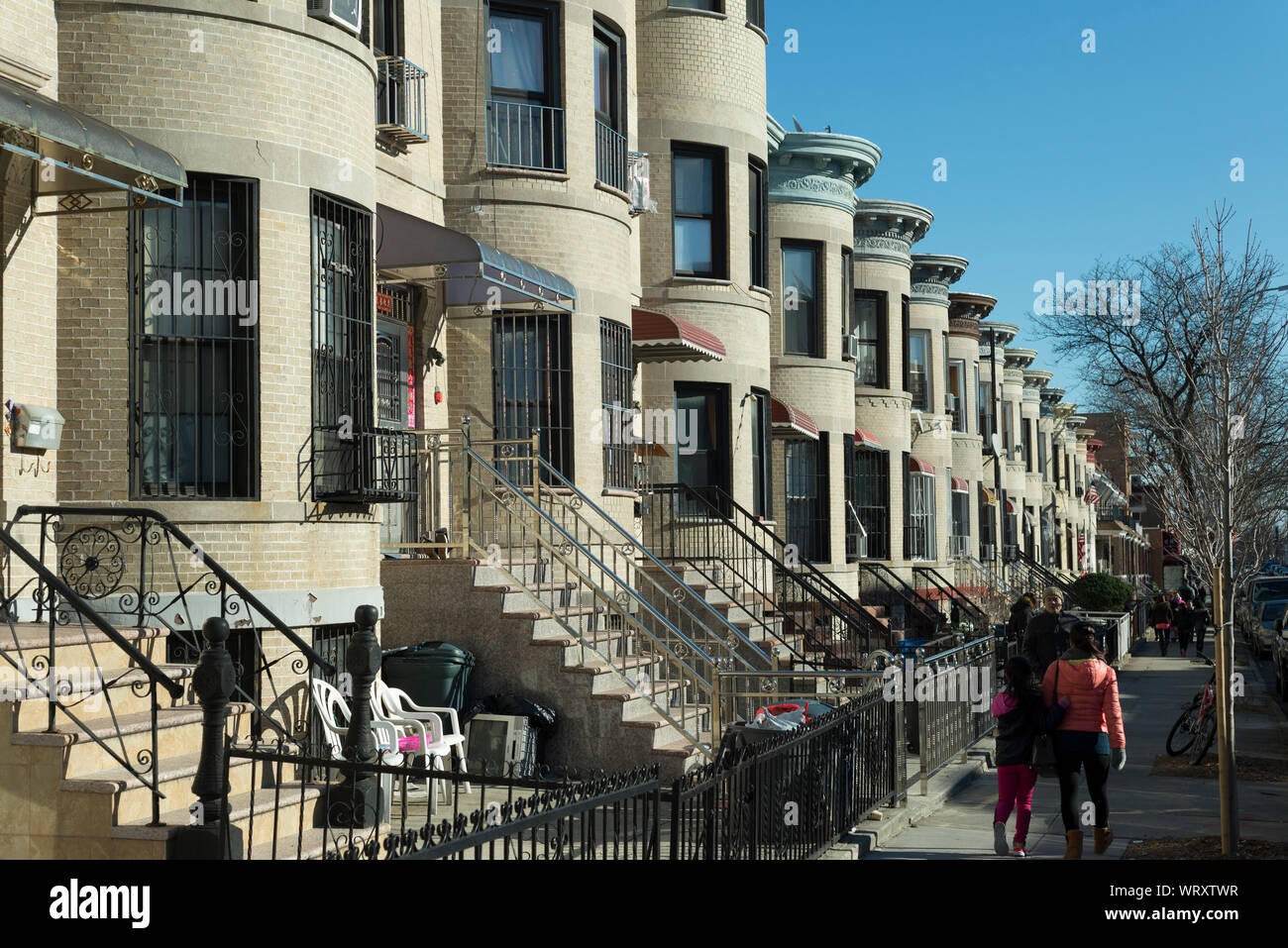 Typische Wohnungen in Bay Ridge Brooklyn Stockfoto