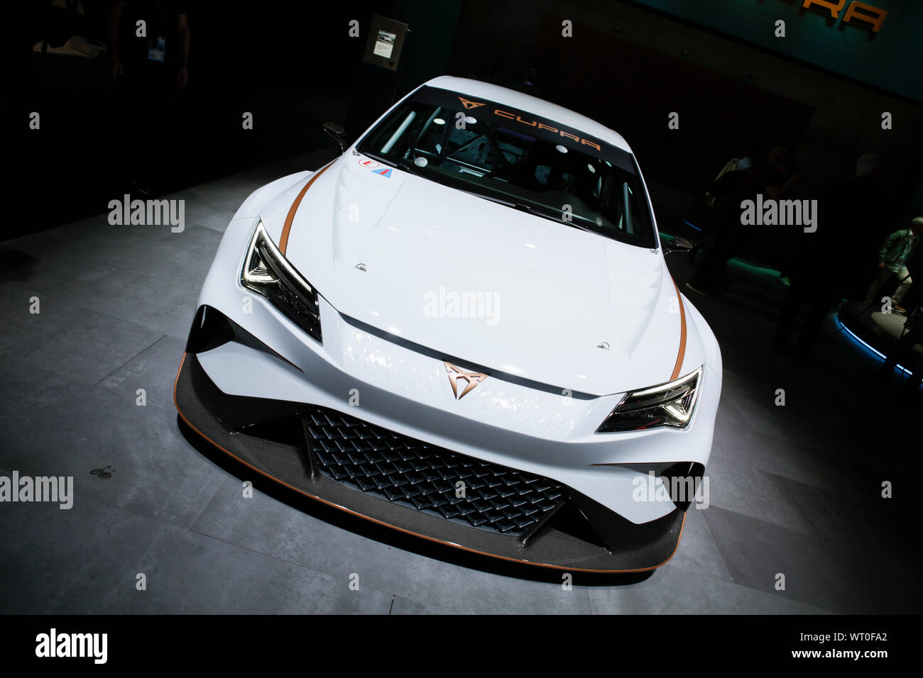 Frankfurt am Main, Deutschland. 10 Sep, 2019. Spanische Automobilhersteller SEAT, Teil des Volkswagen Konzerns, zeigt die elektrischen Auto CUPRA E-Racer am 2019 Internationale Automobil-Ausstellung (IAA). (Foto von Michael Debets/Pacific Press) Quelle: Pacific Press Agency/Alamy leben Nachrichten Stockfoto