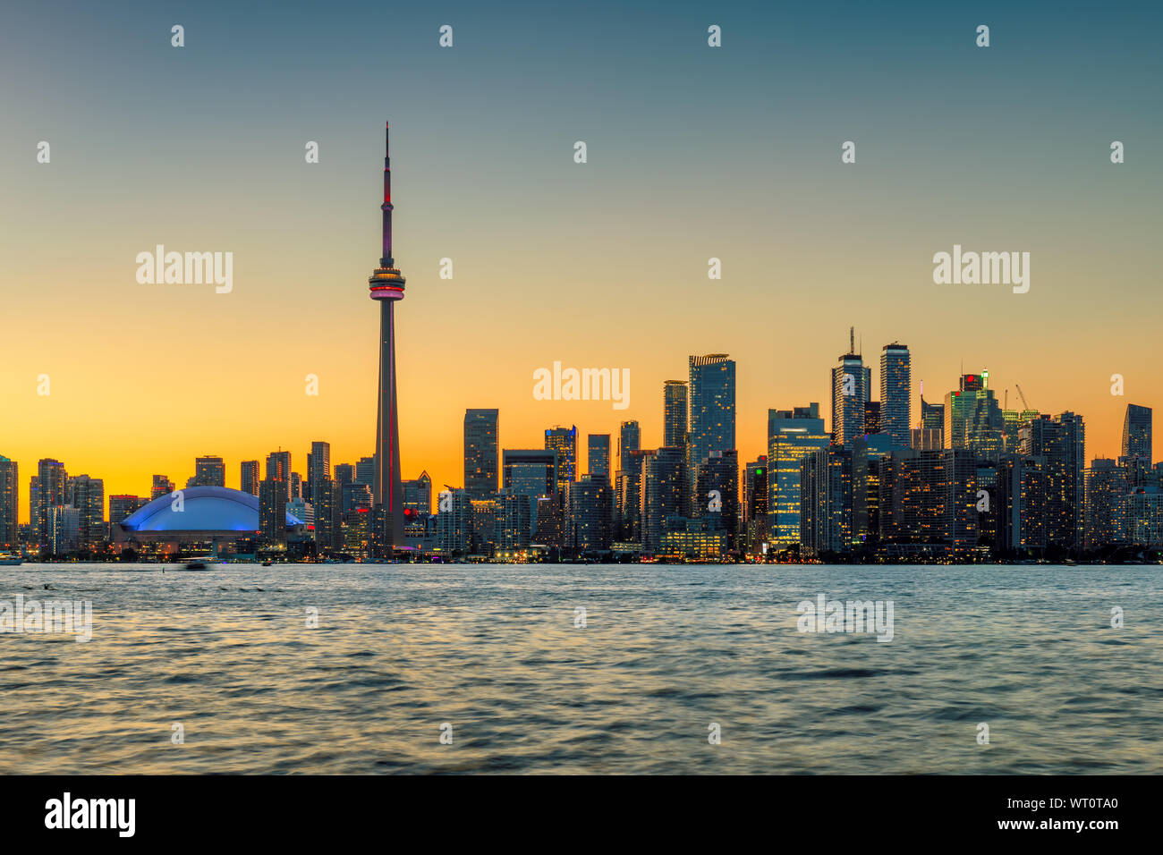 Toronto Skyline der Stadt bei Sonnenuntergang Stockfoto