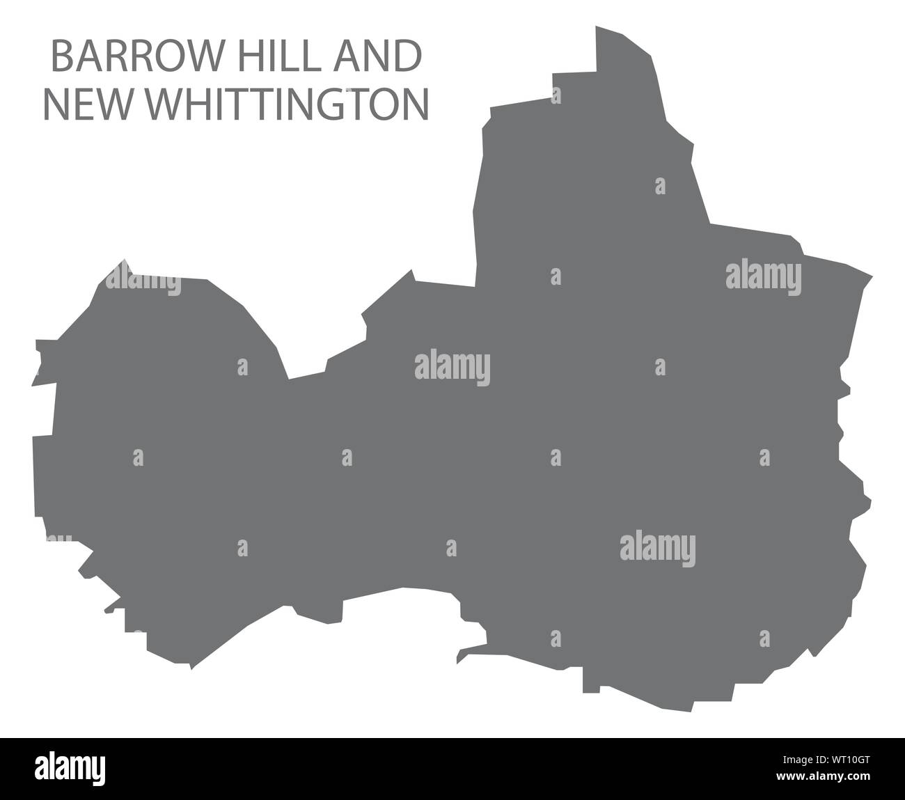 Barrow Hill und Neue whittington Grau ward Karte von 73171 Bezirk im East Midlands England Großbritannien Stock Vektor