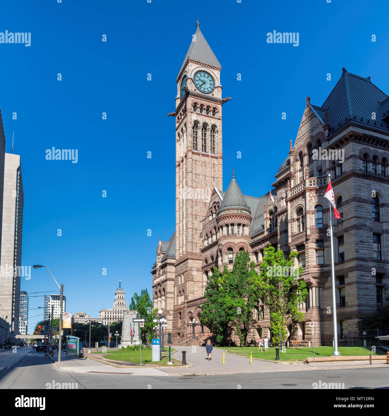 Old City Hall in Toronto am sonnigen Morgen, Kanada. Stockfoto