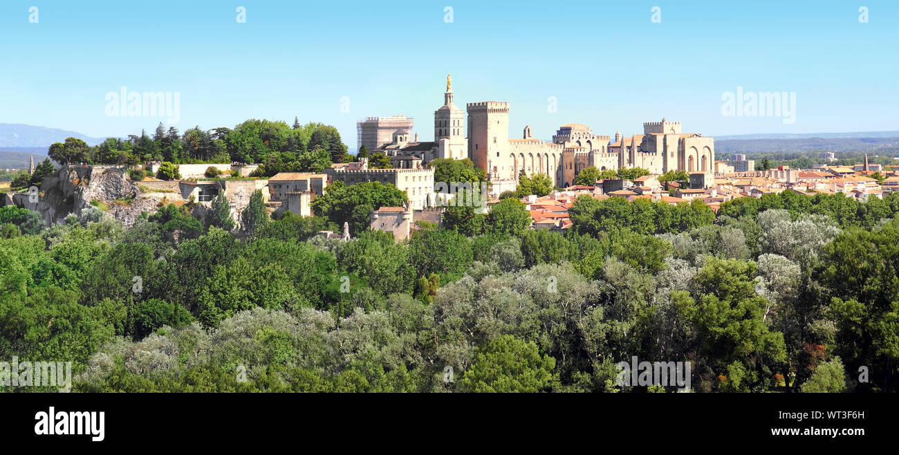 Palast der Päpste in Avignon. Provence. Frankreich. Stockfoto