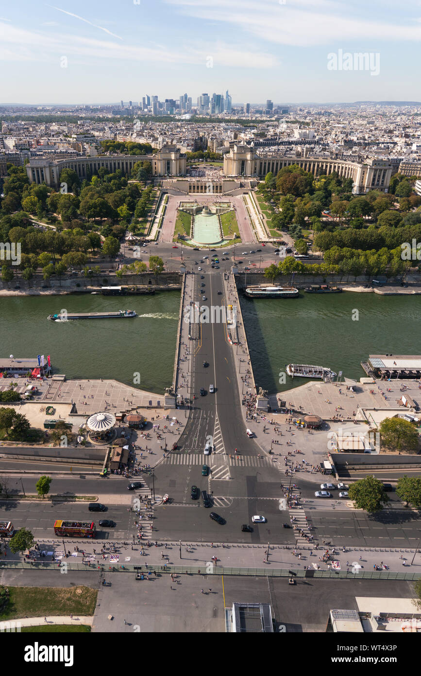 Die Stadt Paris Wildwuchs vom Eiffelturm gesehen Stockfoto