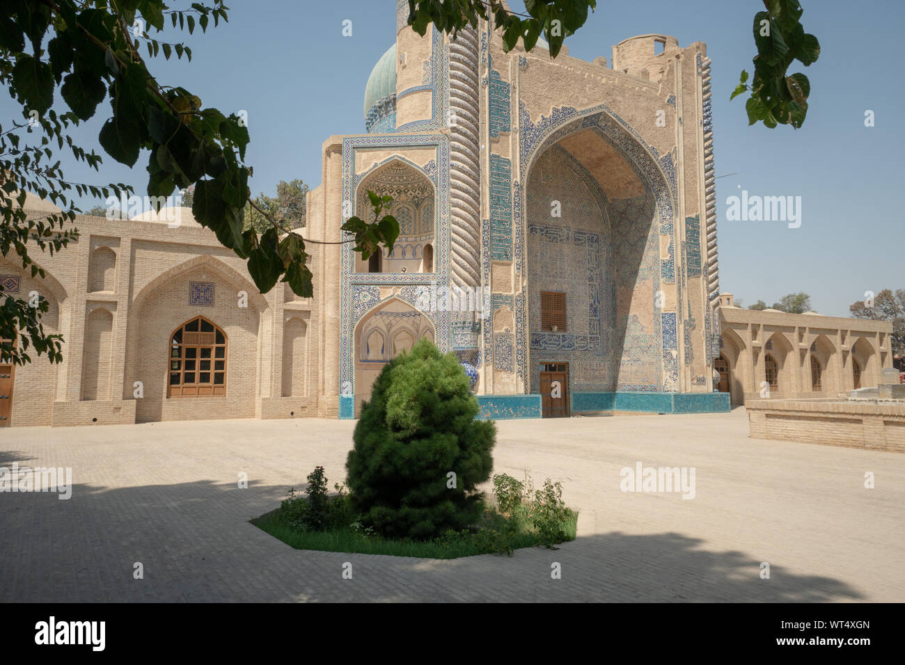 Grüne Moschee im Zentrum der Stadt Balkh in Afghanistan Stockfoto