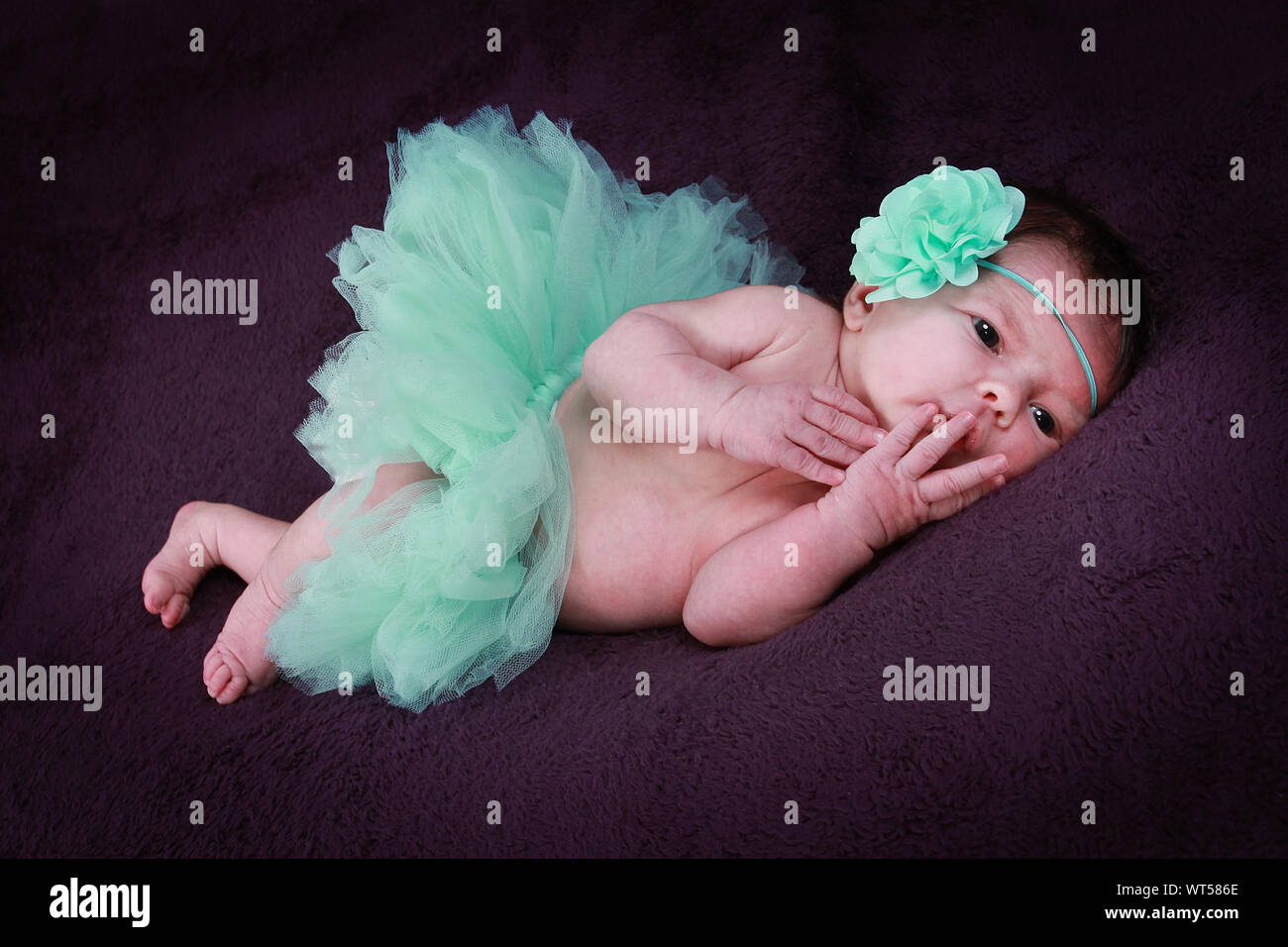 1 Wochen altes Baby girl Stockfoto