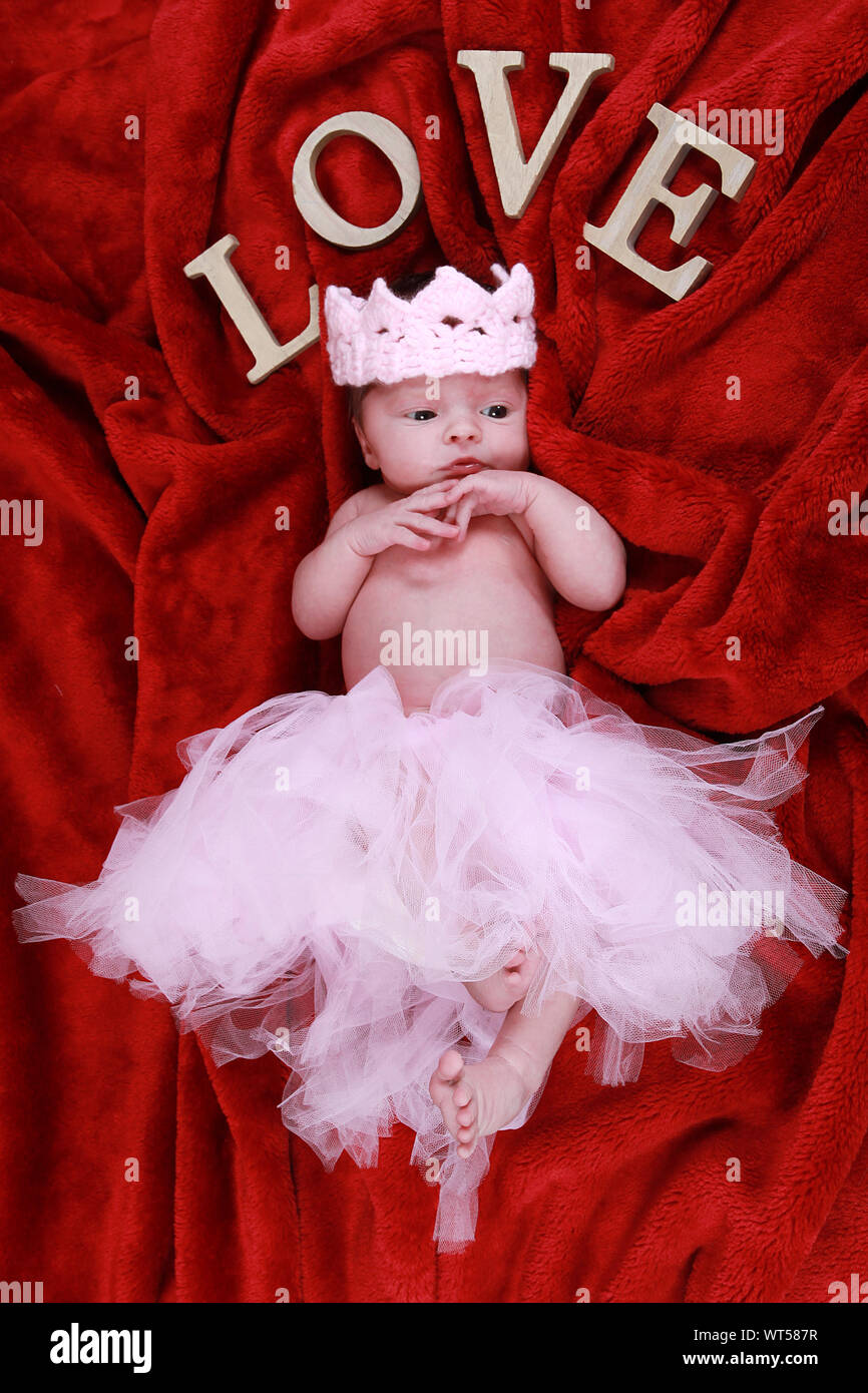 1 Wochen altes Baby girl Stockfoto