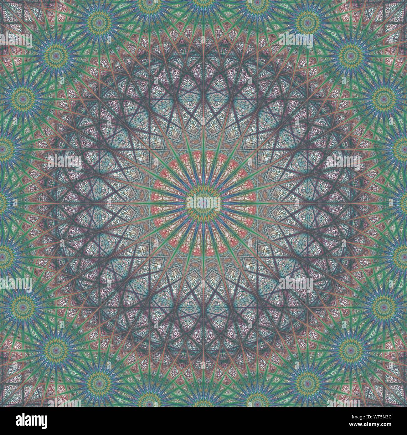 Abstrakt fractal Mandala Struktur ornament Hintergrund design Stock Vektor