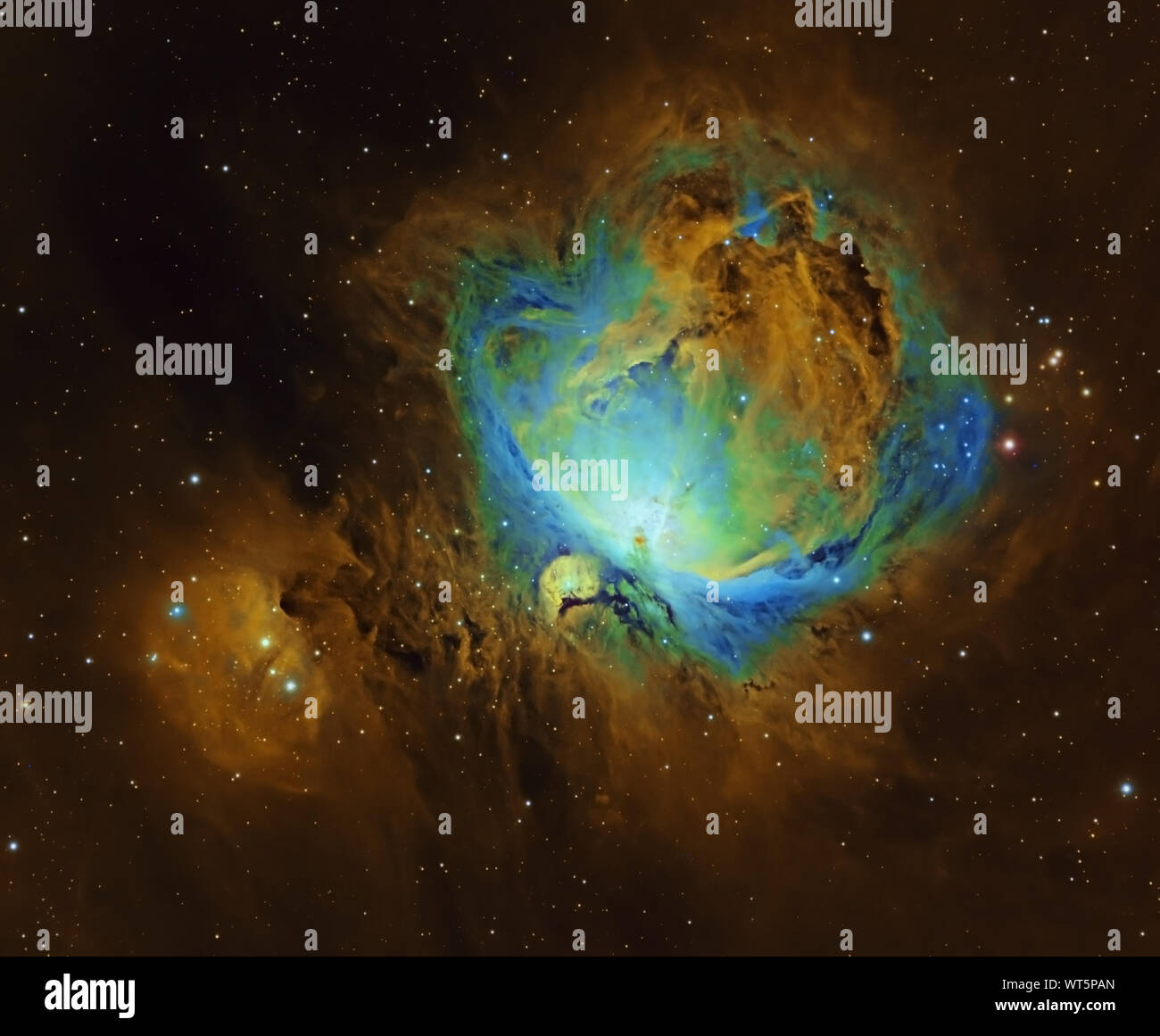 Auch Nebel im Sternbild Orion in Hubble Space Telescope Palette bekannt Stockfoto