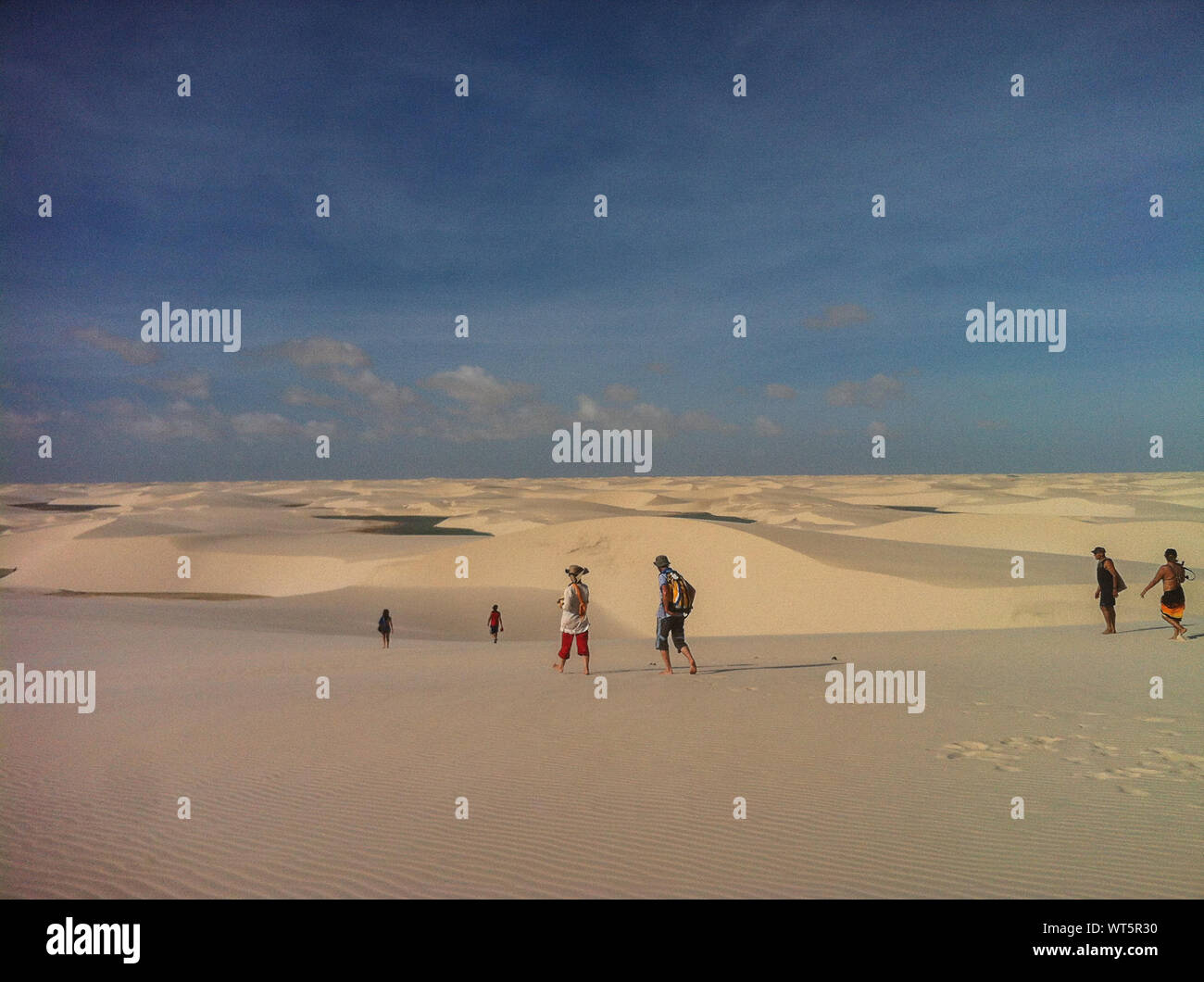Die Menschen in der Wüste von Lencois Maranhenses Nationalpark Stockfoto