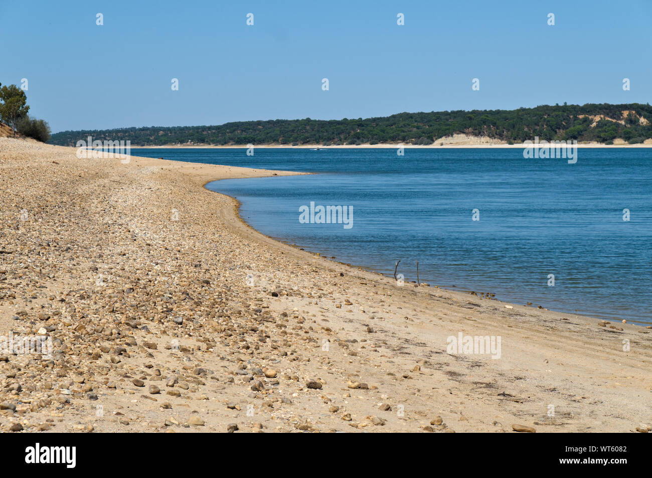 Avis Dam in Alentejo, Portugal Stockfoto