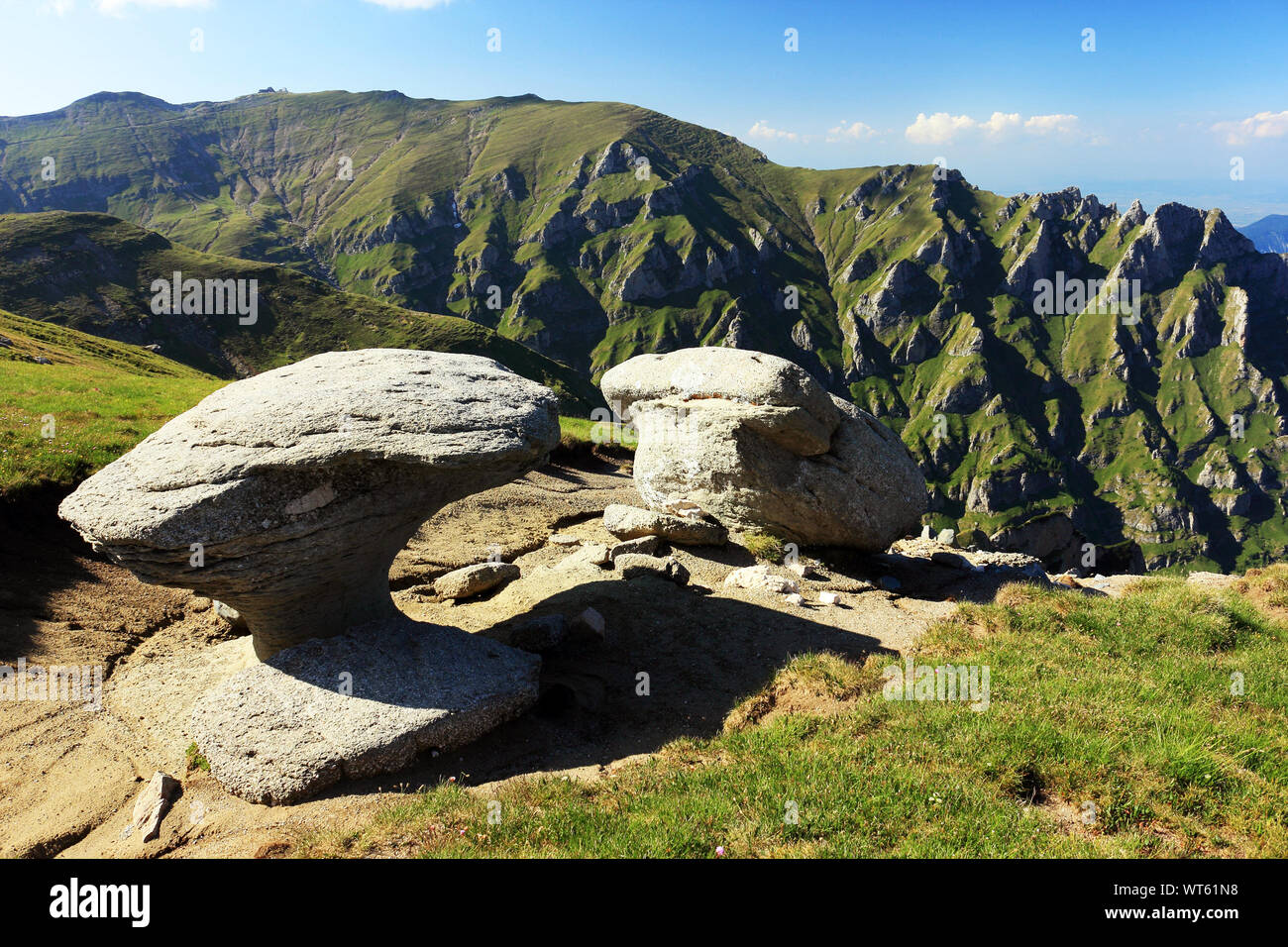 Felsformationen der Berge Bucegi Naturpark Stockfoto