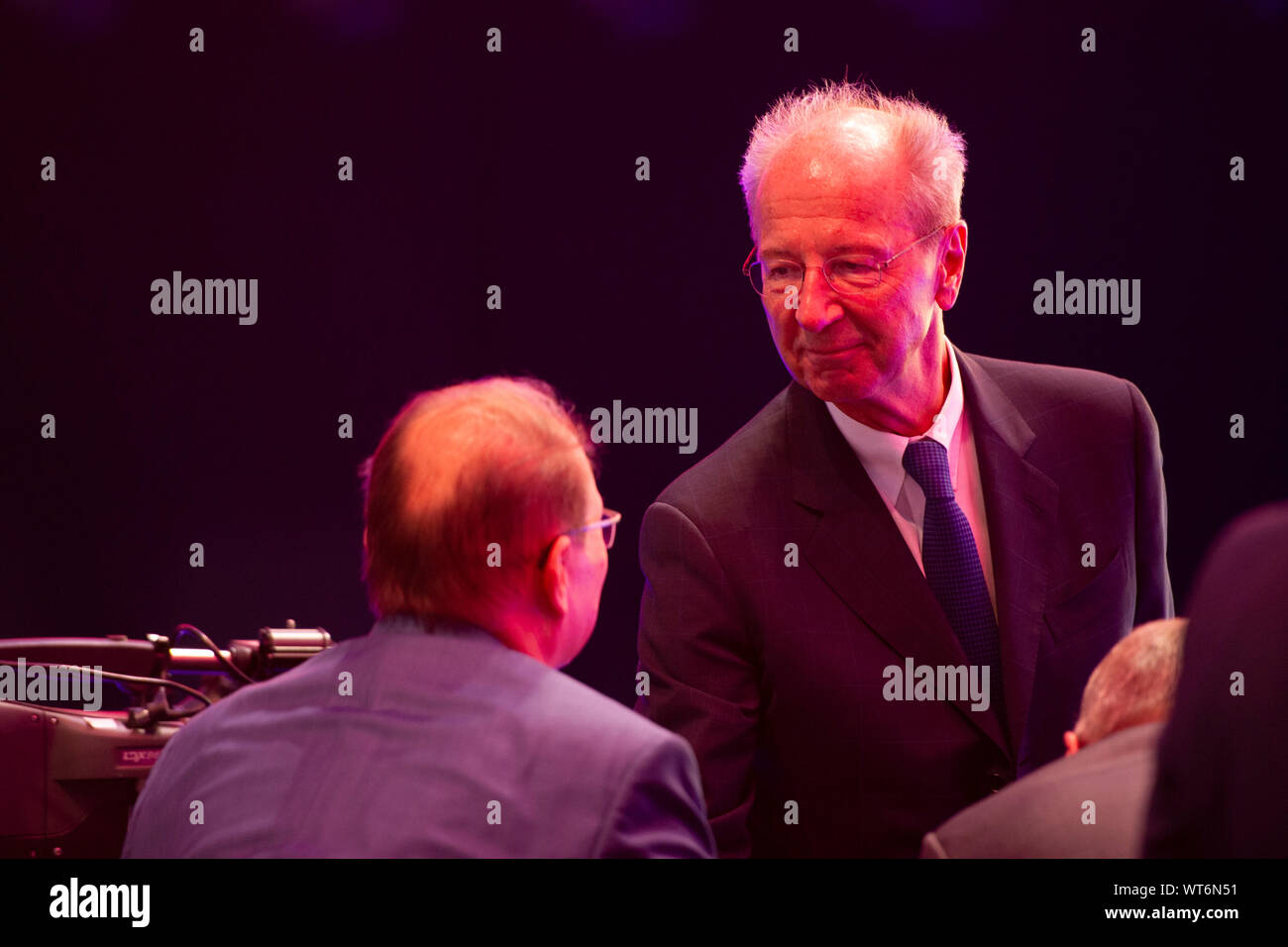 Frankfurt, Deutschland. 10 Sep, 2019. Hans Dieter Pötsch, Vorsitzender des Aufsichtsrats der Volkswagen, der Internationalen Automobilausstellung IAA 2019 in Frankfurt, 10.09.2019. | Verwendung der weltweiten Kredit: dpa/Alamy leben Nachrichten Stockfoto