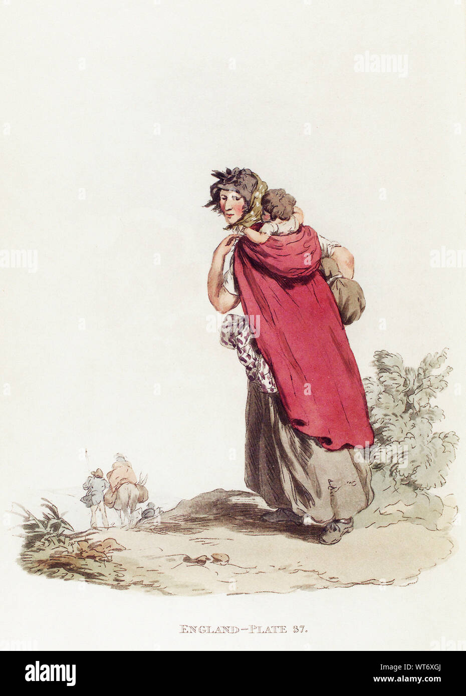 Malerische Darstellungen der Kleidung und Umgangsformen Der Englisch - - 1814 - - von William Alexander (1767 1816) - Darstellung der Zigeuner Stockfoto