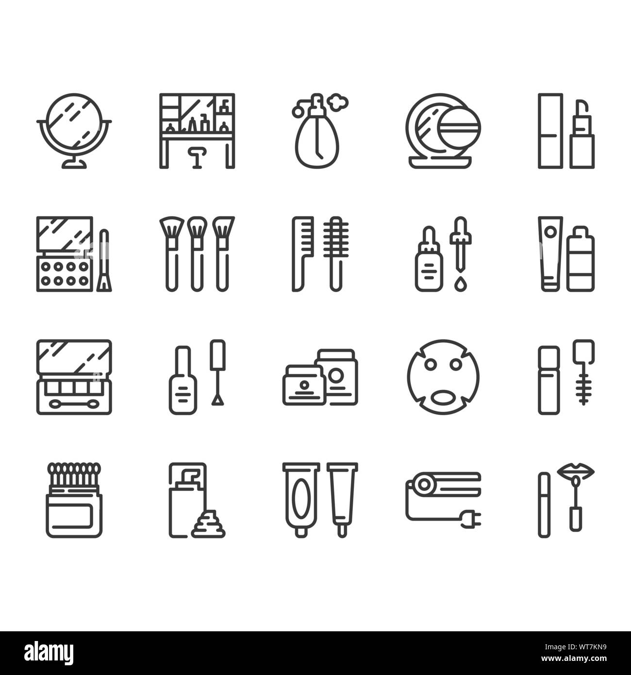 Kosmetik Icon Set. Vector Illustration Stock Vektor