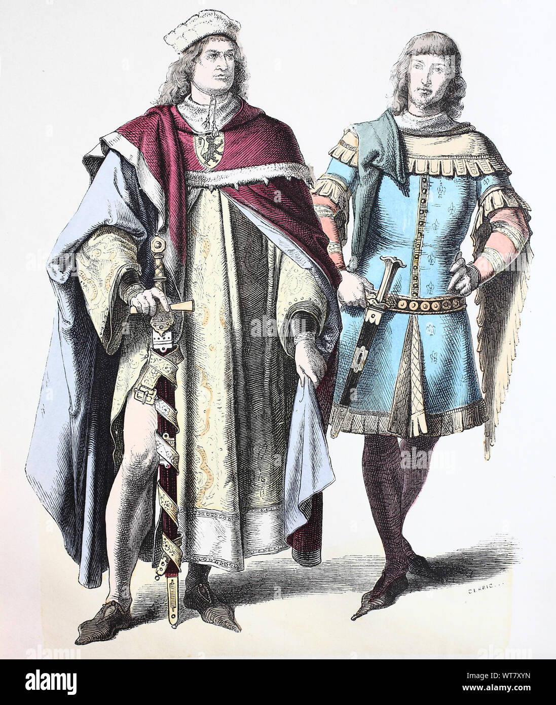 Nationale Kostum Kleidung Geschichte Der Kostume Prinzen Und Ritter Deutschland 14 Jahrhundert Volkstracht Kleidung Der Kostume Furst Und Ritter Deutschland 14 Jahrhundert Stockfotografie Alamy